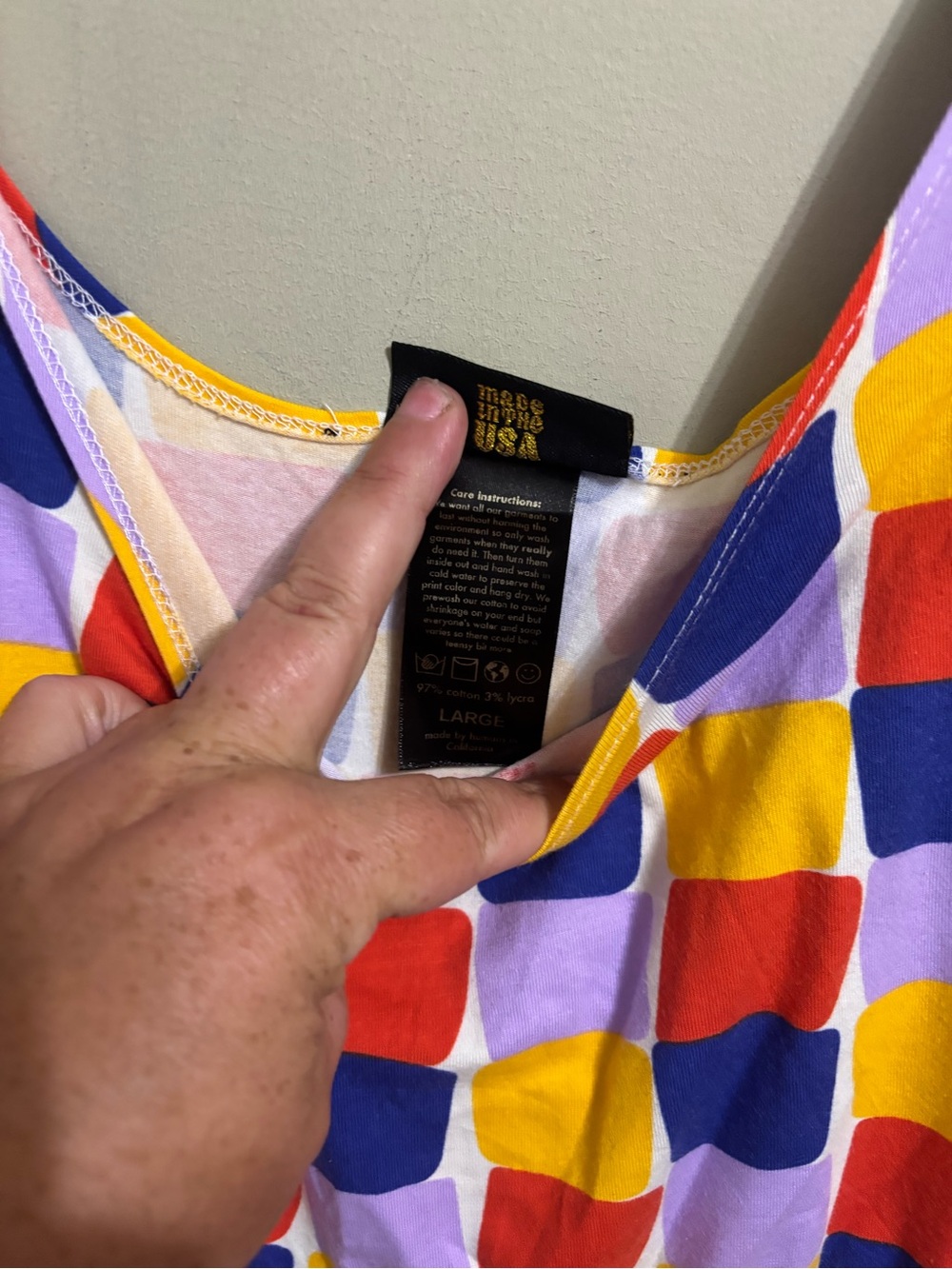 Nooworks Sz Lg Vacation Grid Dress - Picture 5 of 6